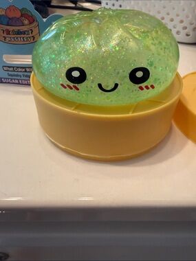 Green Glitter Dumpling Squishy -Slow Rise-Plus a Free Squishy